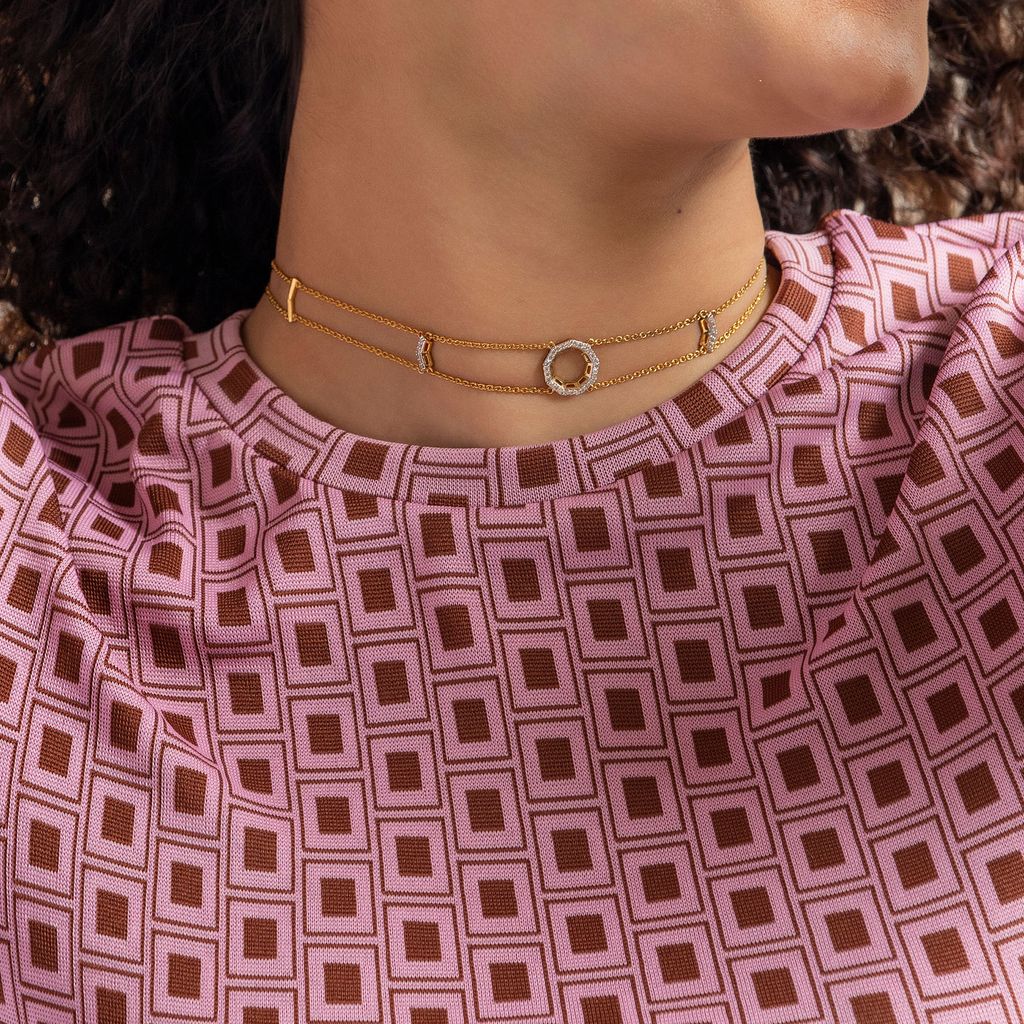 Playin it Polygon Diamond Necklaces