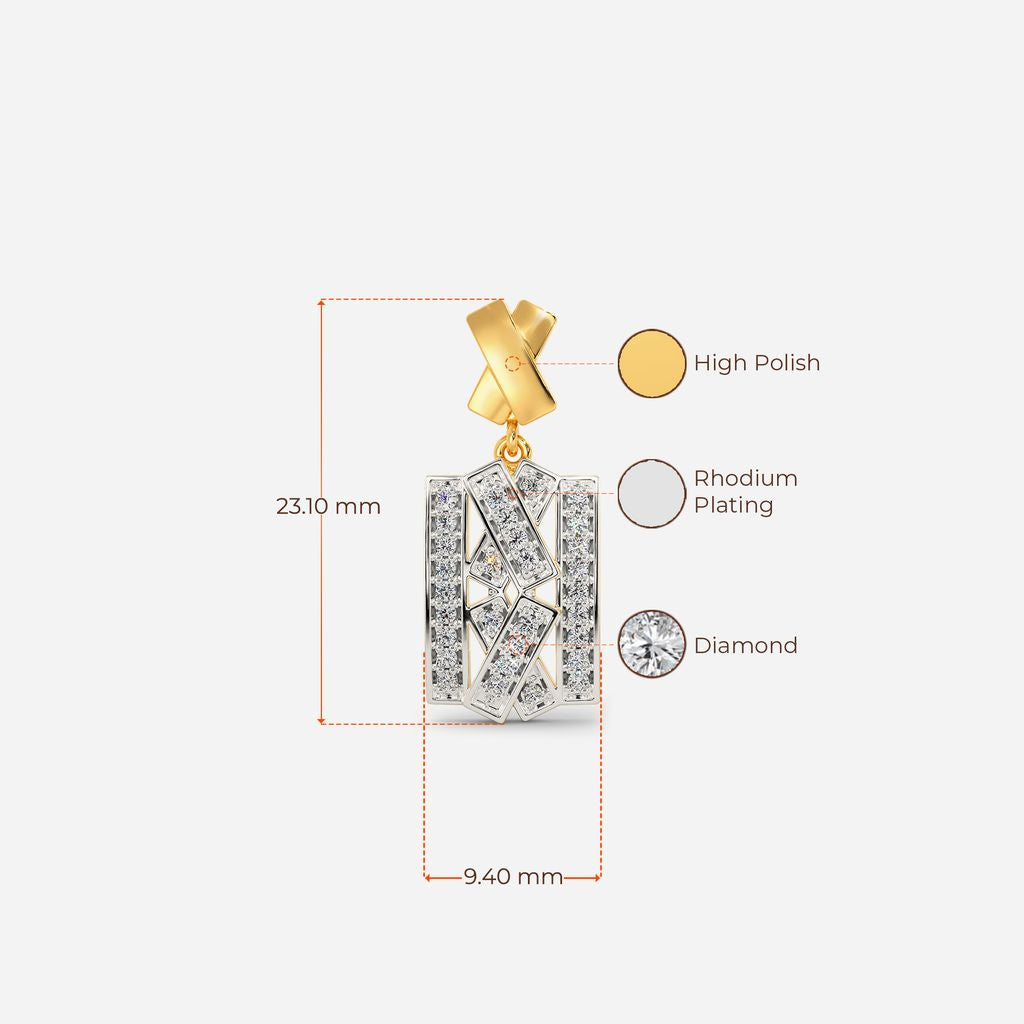 Wingin Knit Diamond Earrings