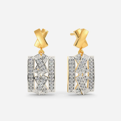 Wingin Knit Diamond Earrings