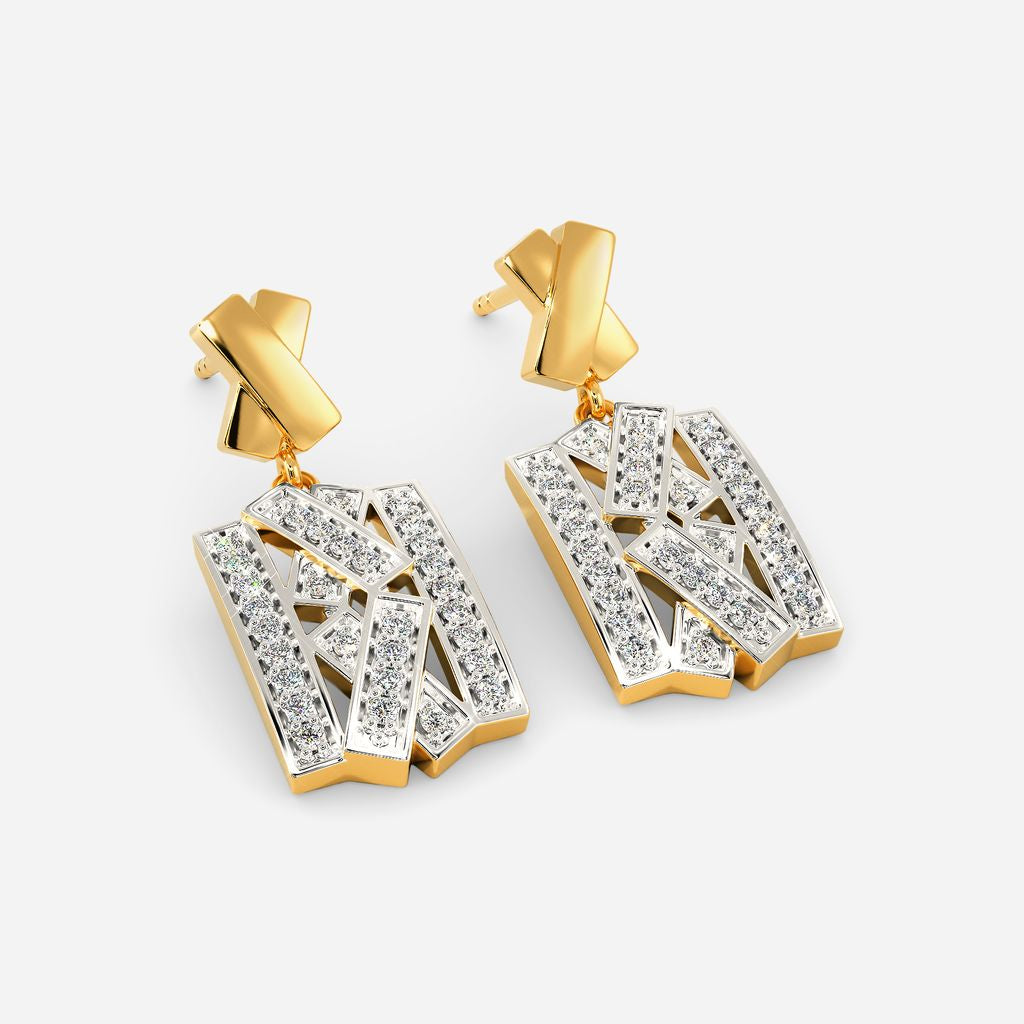 Wingin Knit Diamond Earrings