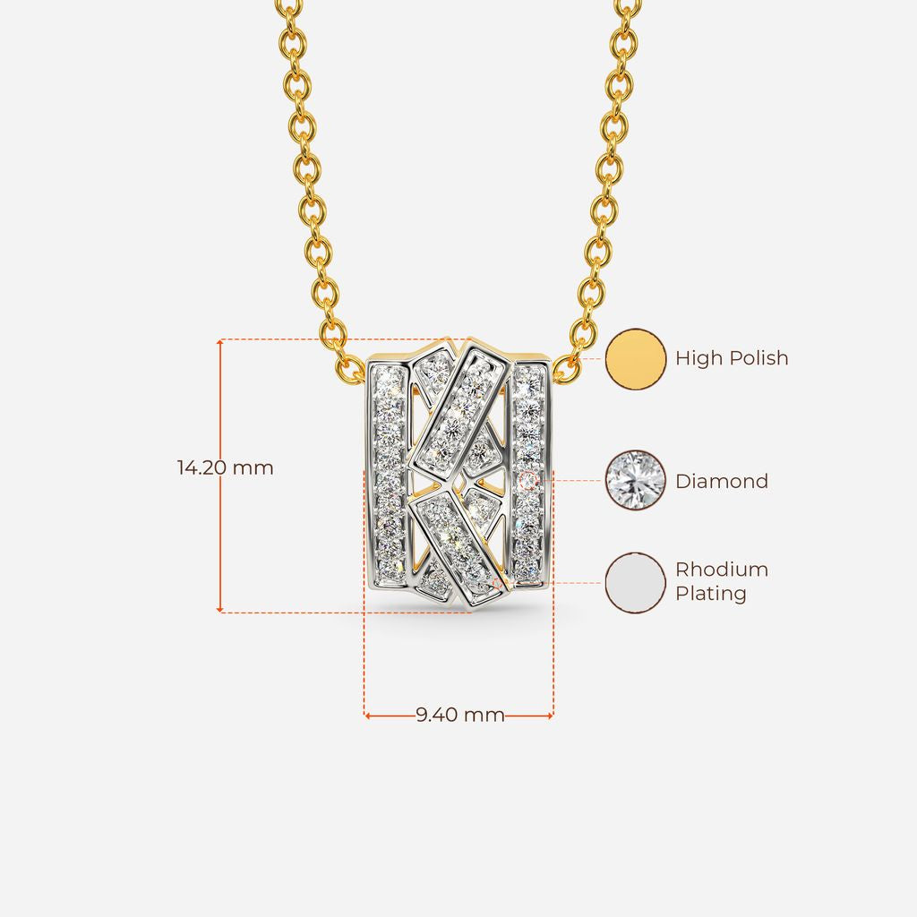 Wingin Knit Diamond Pendants