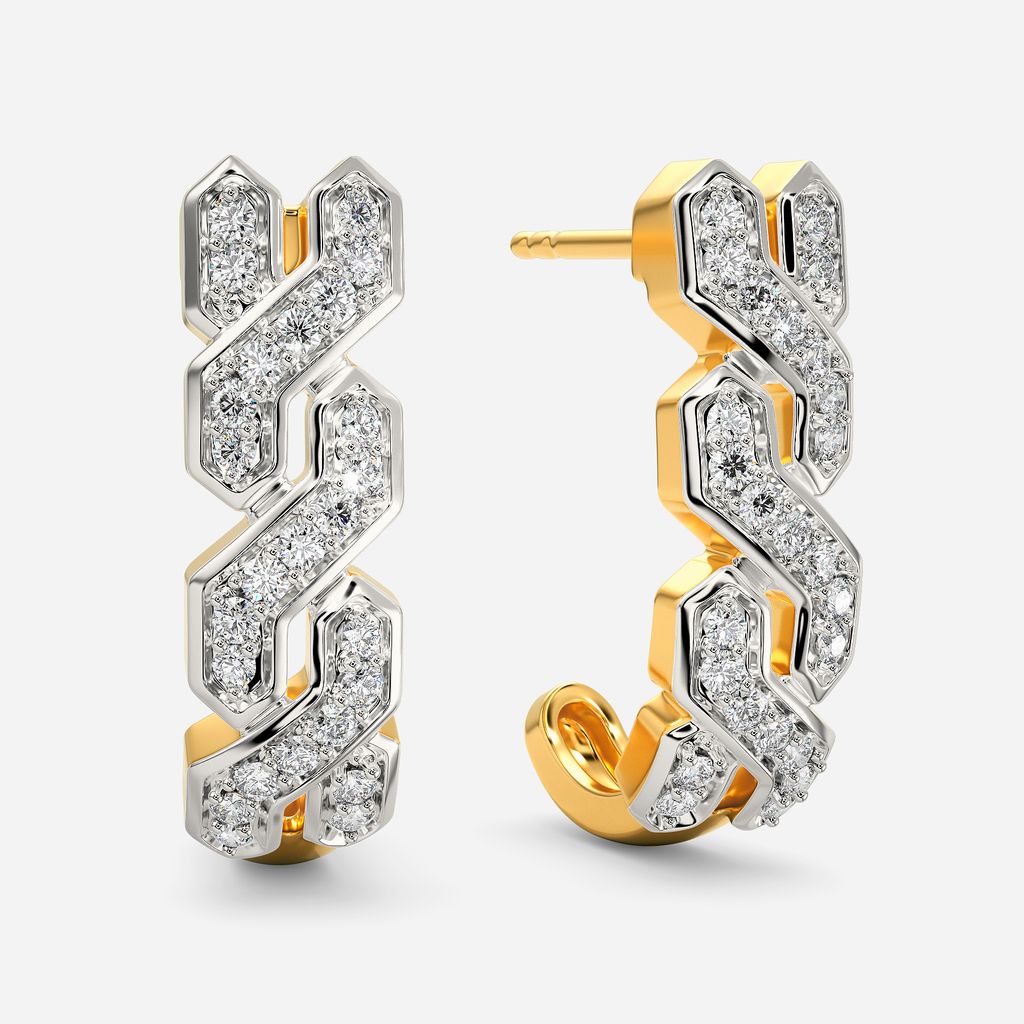 Curl with Purl Diamond Earrings
