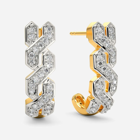 Curl with Purl Diamond Earrings