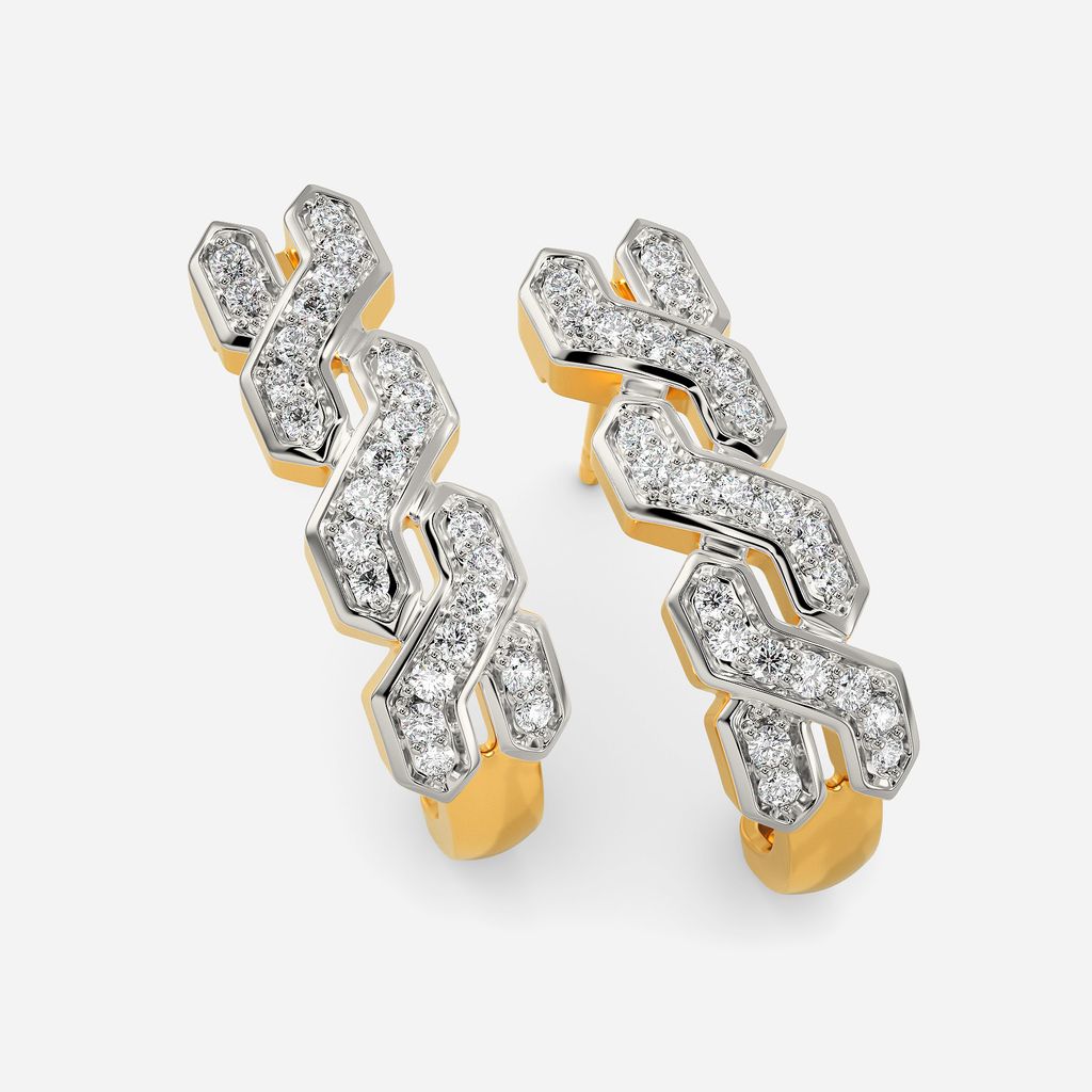Curl with Purl Diamond Earrings