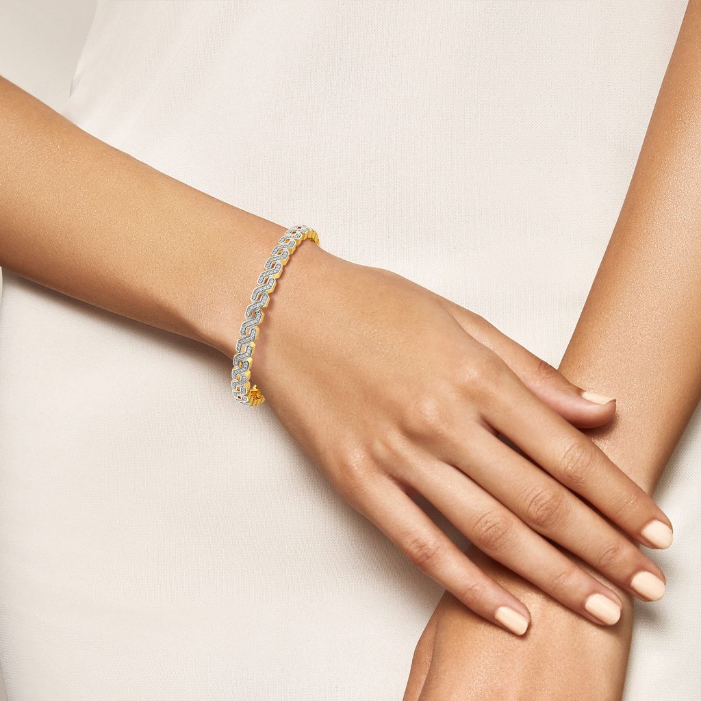 Curl with Purl Diamond Bangles