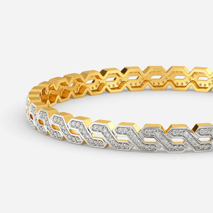 Curl with Purl Diamond Bangles