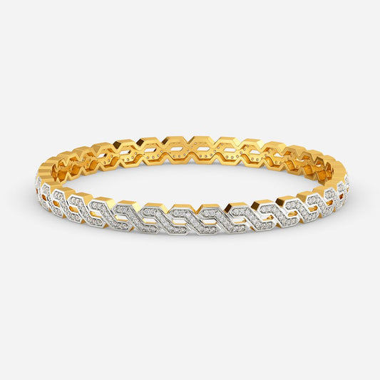 Curl with Purl Diamond Bangles