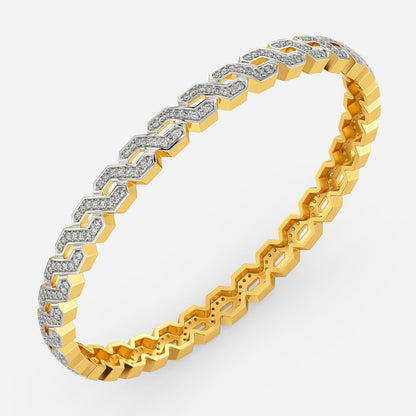 Curl with Purl Diamond Bangles