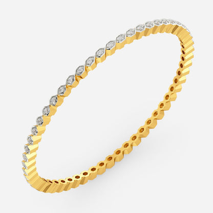 Cozy Pattern Diamond Bangles