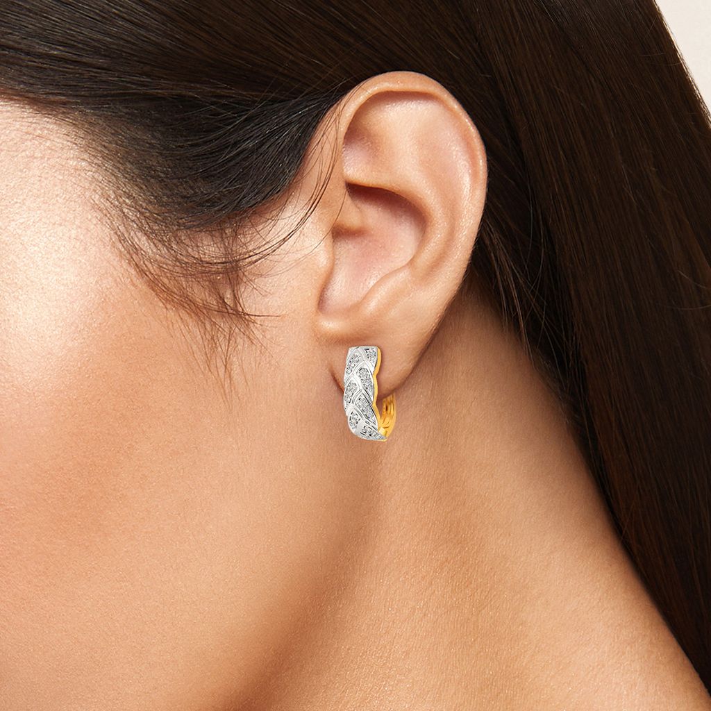 Cable Comfy Diamond Earrings