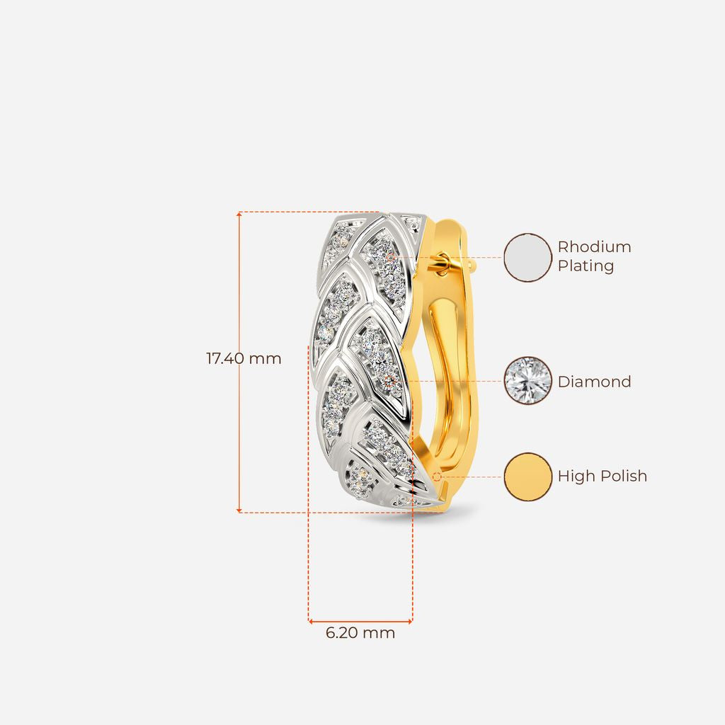 Cable Comfy Diamond Earrings