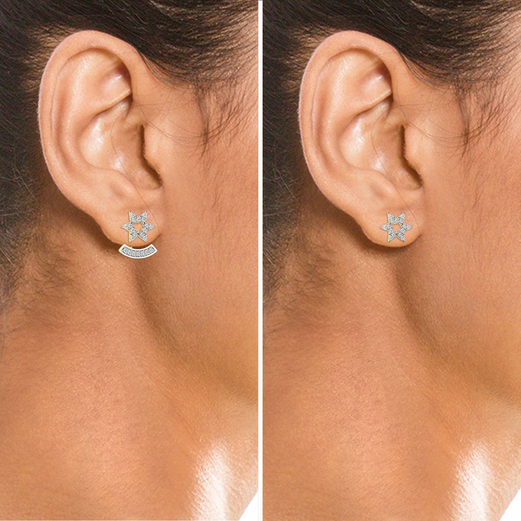 The Star Logo Diamond Earrings