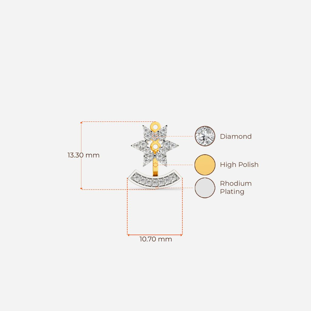 The Star Logo Diamond Earrings