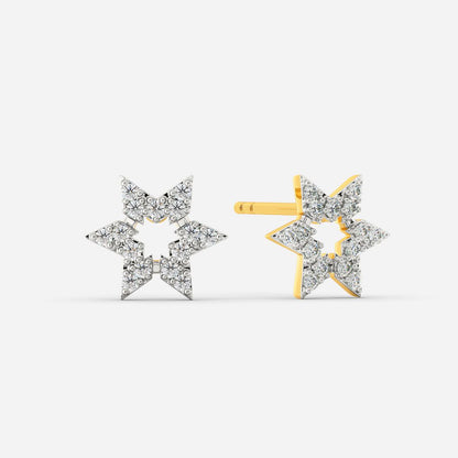 The Star Logo Diamond Earrings
