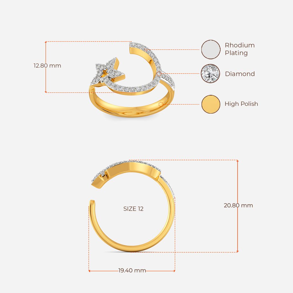 Symbol O Star Diamond Rings
