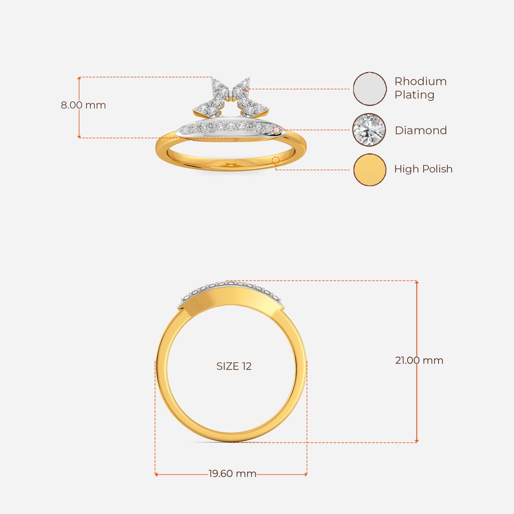 Logo Layered Diamond Rings
