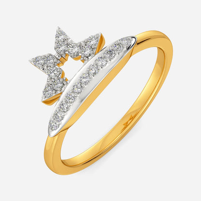 Logo Layered Diamond Rings