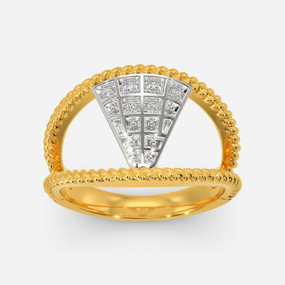 Retro Escape Diamond Rings