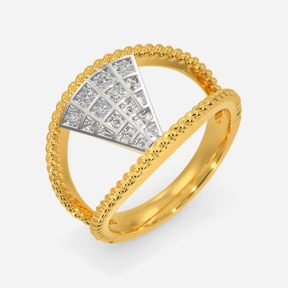 Retro Escape Diamond Rings