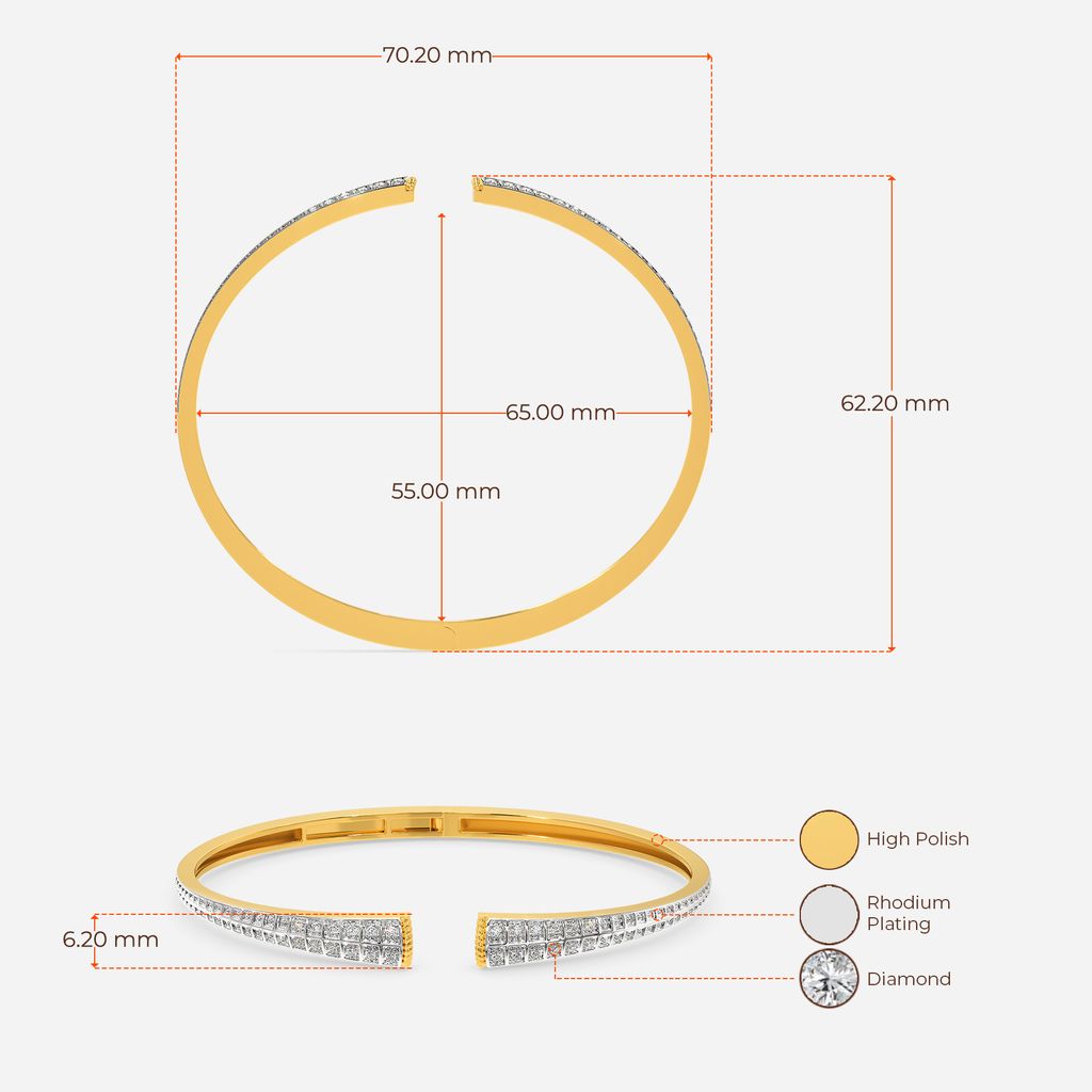 Retro Escape Diamond Bangles