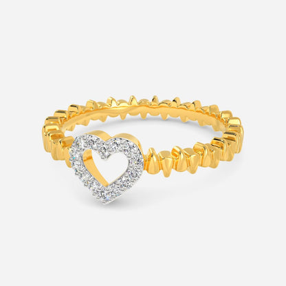 Zippered Love Diamond Rings
