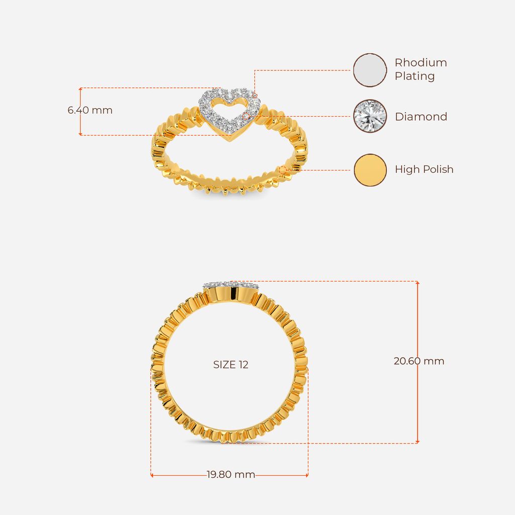 Zippered Love Diamond Rings