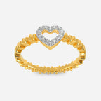 Zippered Love Diamond Rings