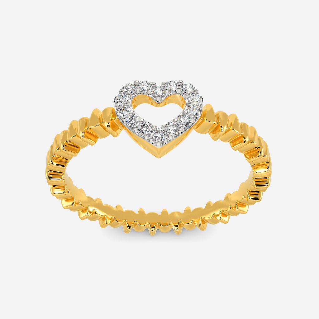 Zippered Love Diamond Rings