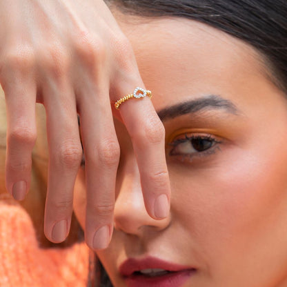 Zippered Love Diamond Rings