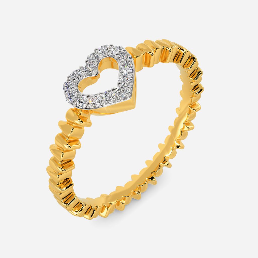 Zippered Love Diamond Rings