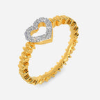 Zippered Love Diamond Rings