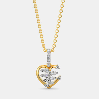 Zippered Love Diamond Pendants