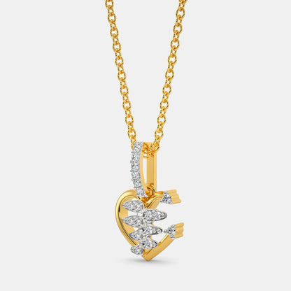 Zippered Love Diamond Pendants