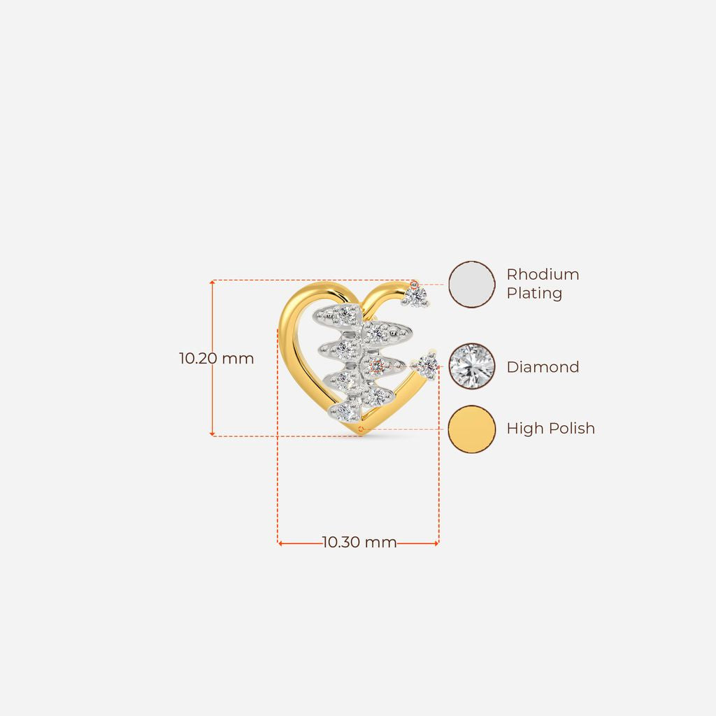 Zippered Love Diamond Earrings