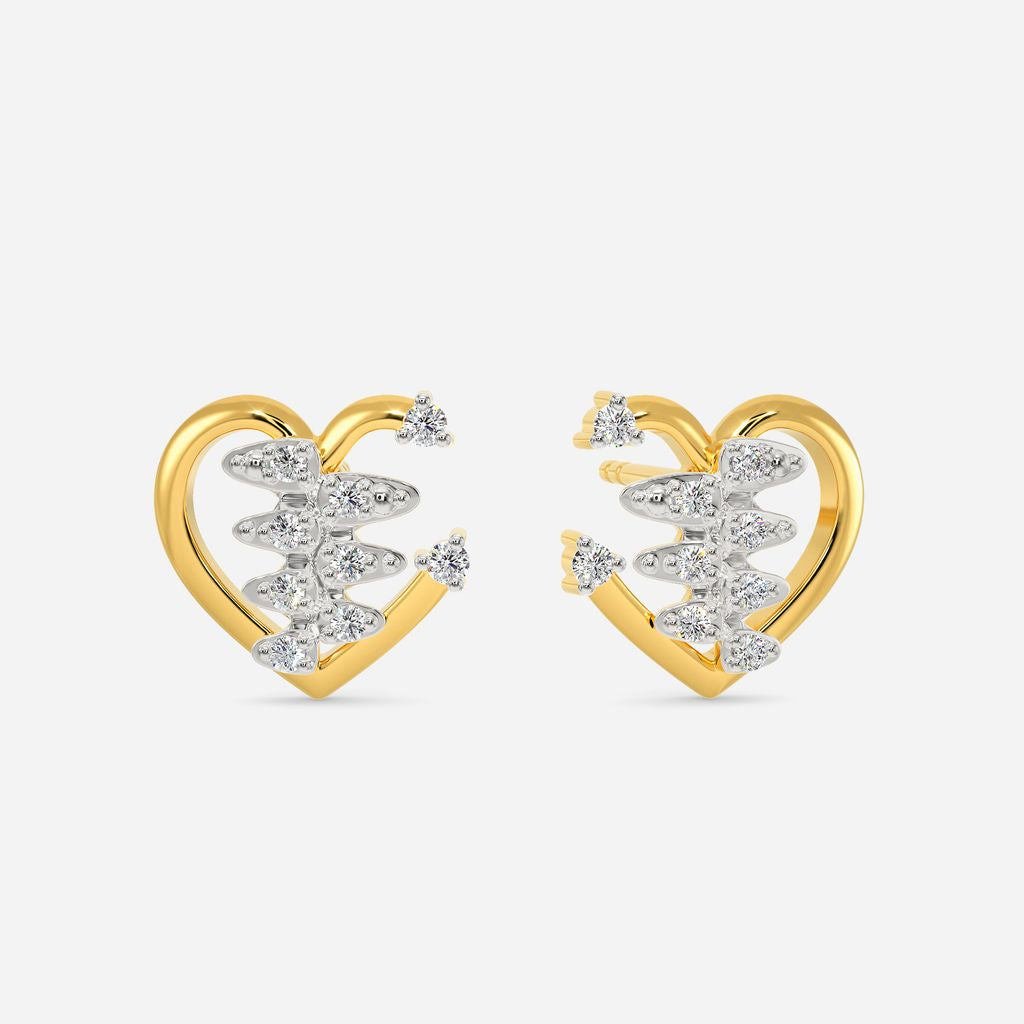 Zippered Love Diamond Earrings