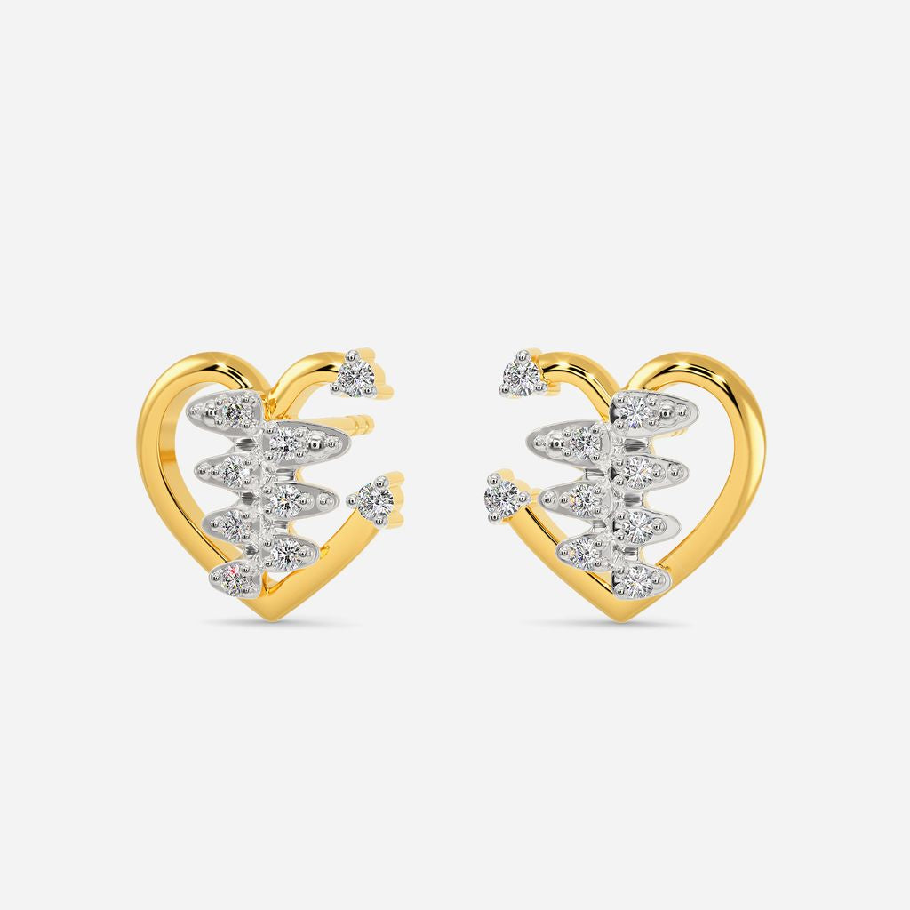 Zippered Love Diamond Earrings