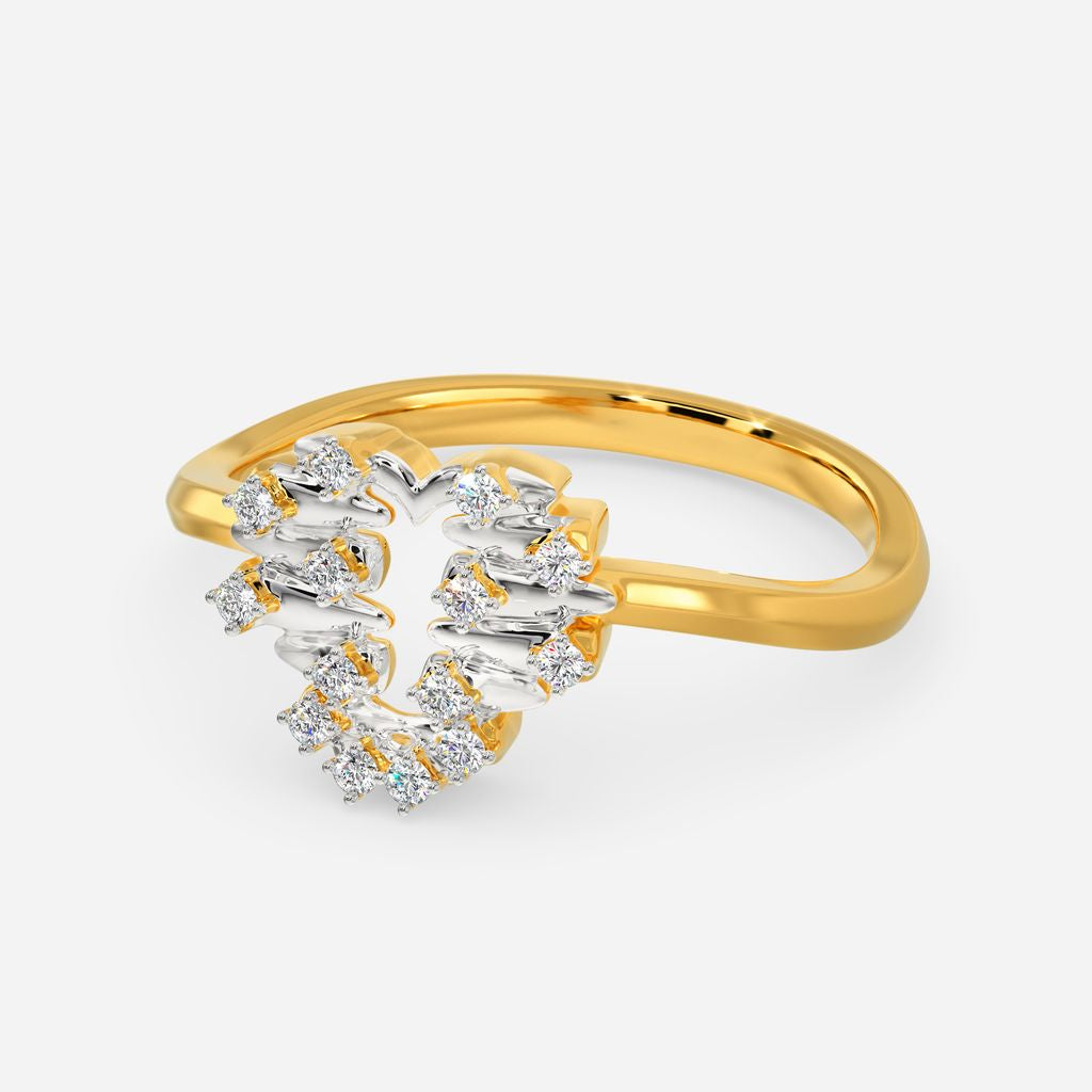 Zip O Heart Diamond Rings