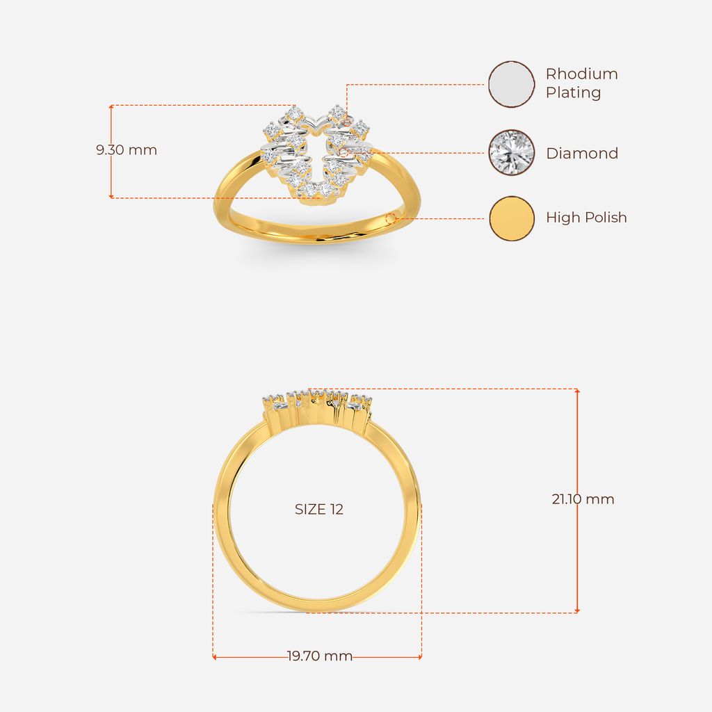 Zip O Heart Diamond Rings