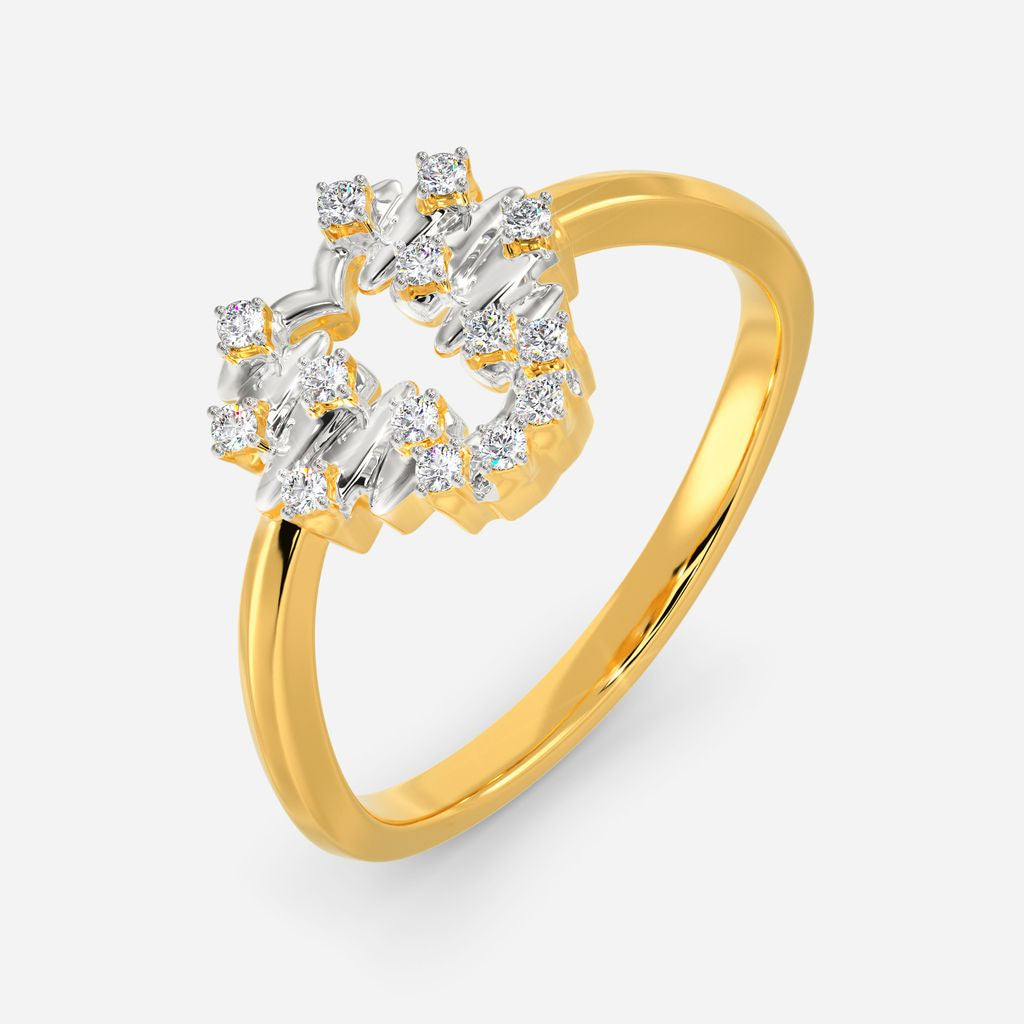 Zip O Heart Diamond Rings