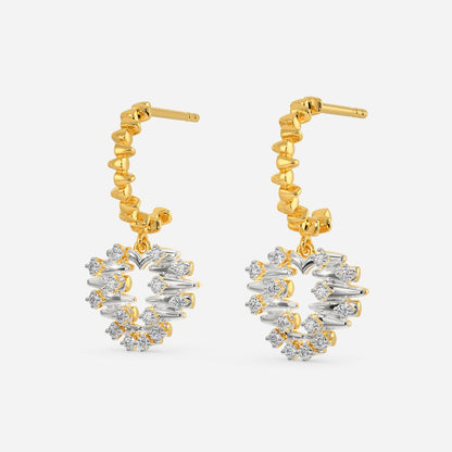 Zip O Heart Diamond Earrings