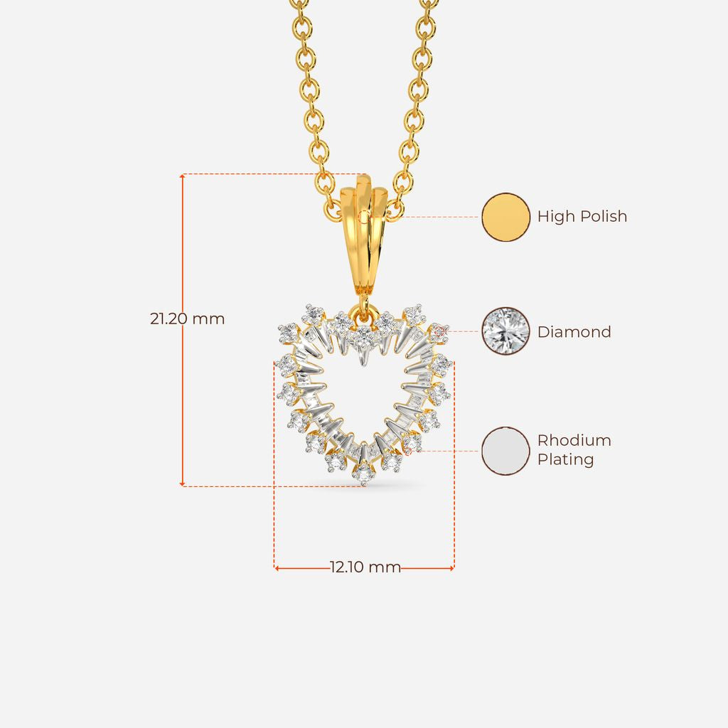 Zippered Romance Diamond Pendants