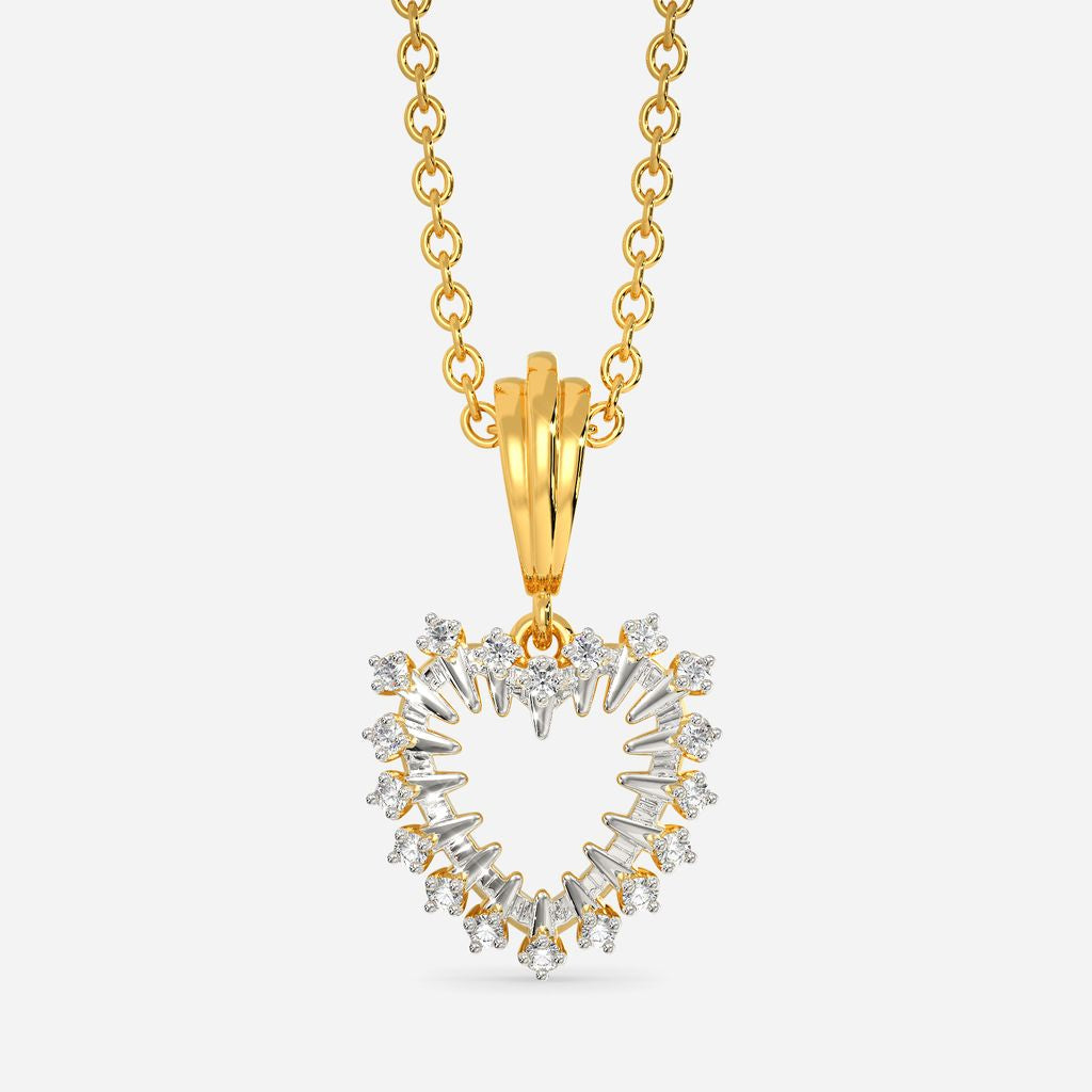 Zippered Romance Diamond Pendants