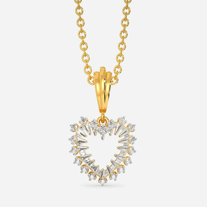 Zippered Romance Diamond Pendants