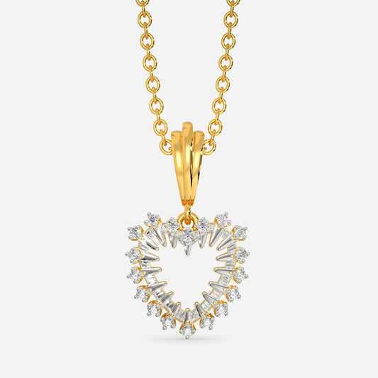 Zippered Romance Diamond Pendants