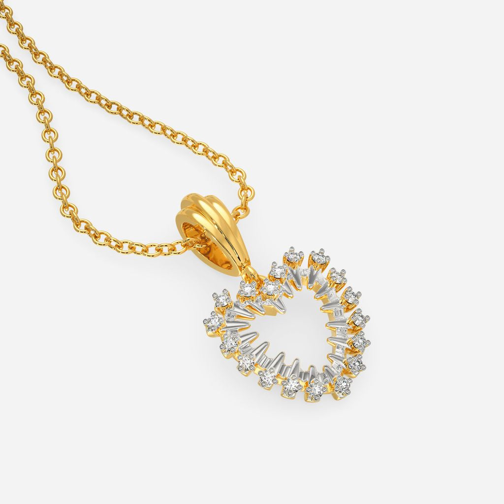 Zippered Romance Diamond Pendants