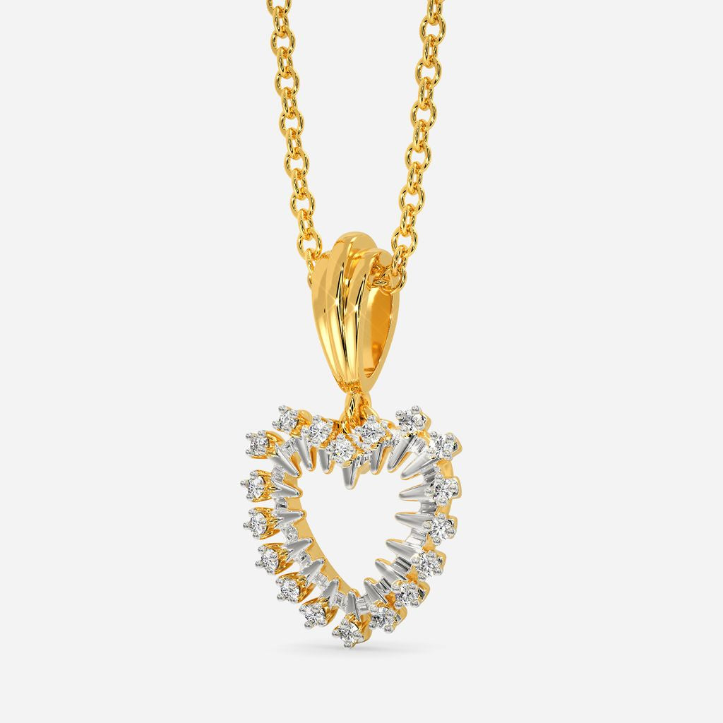 Zippered Romance Diamond Pendants