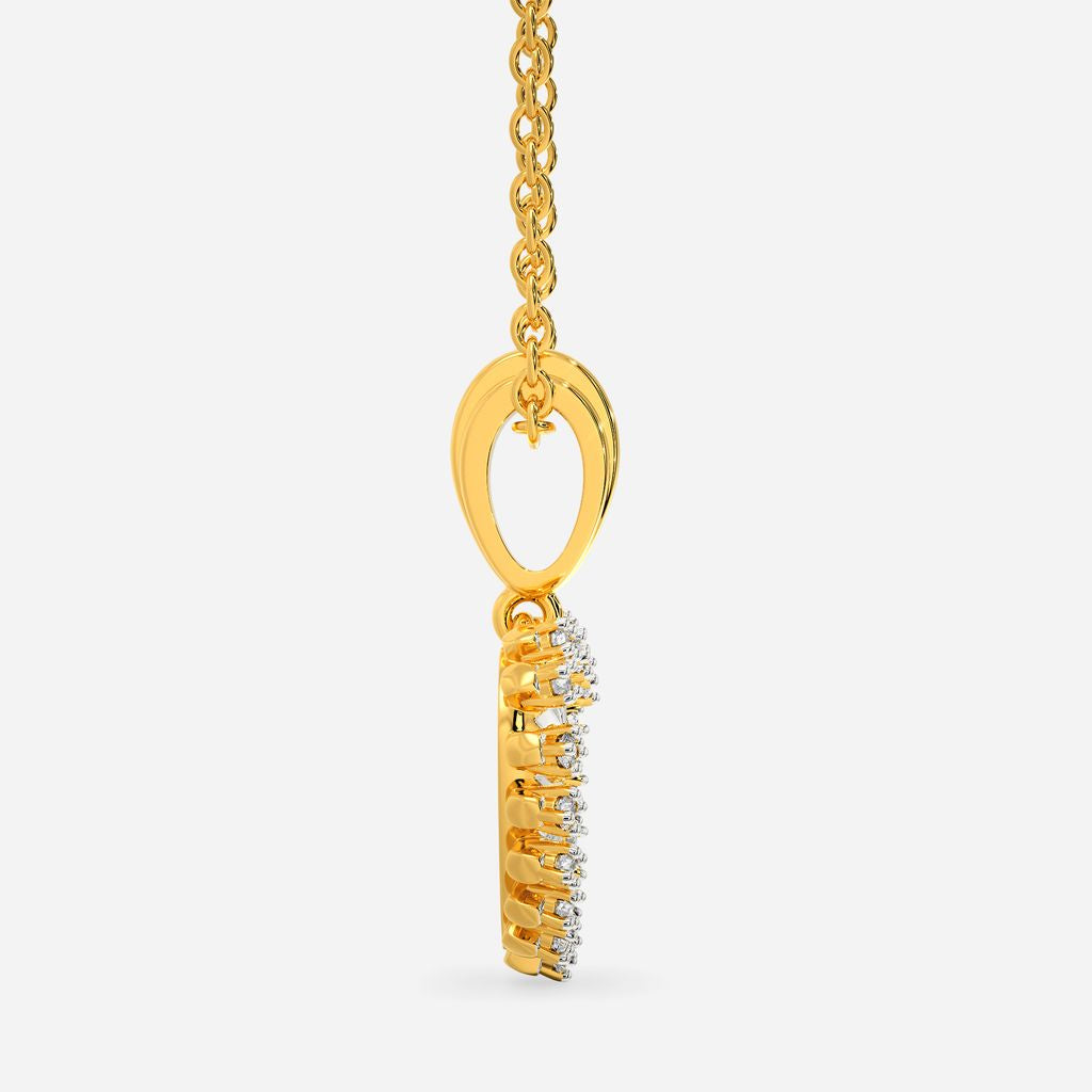 Zippered Romance Diamond Pendants