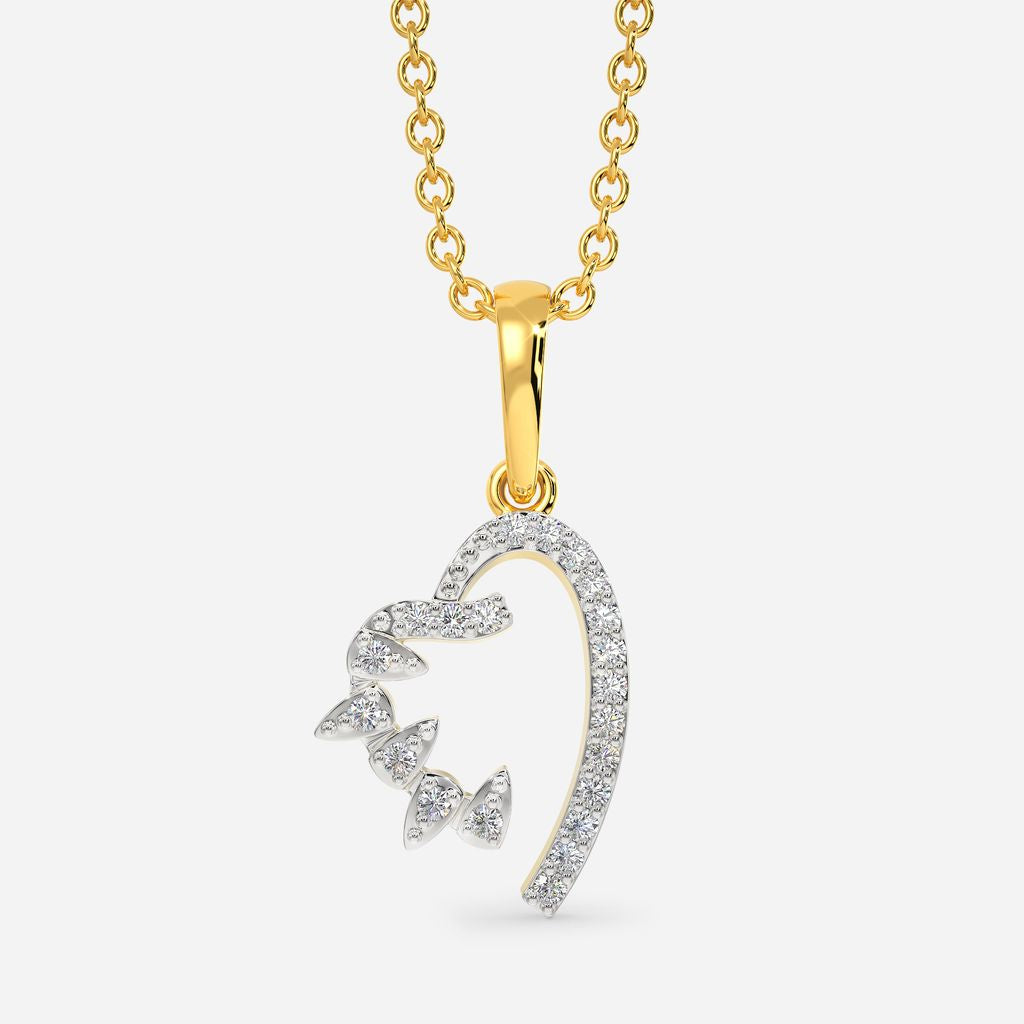Zippy Heart Diamond Pendants