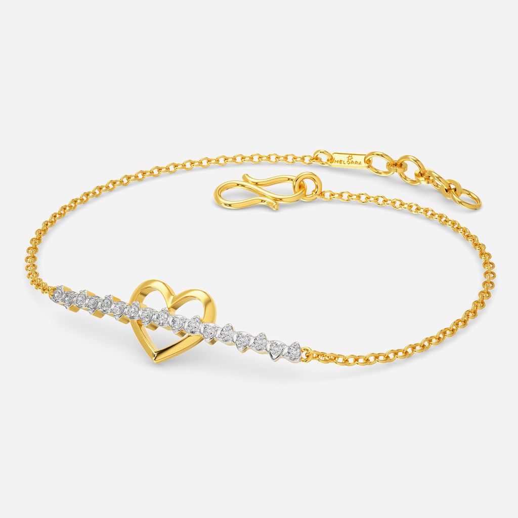 Edgy Heart Diamond Bracelets