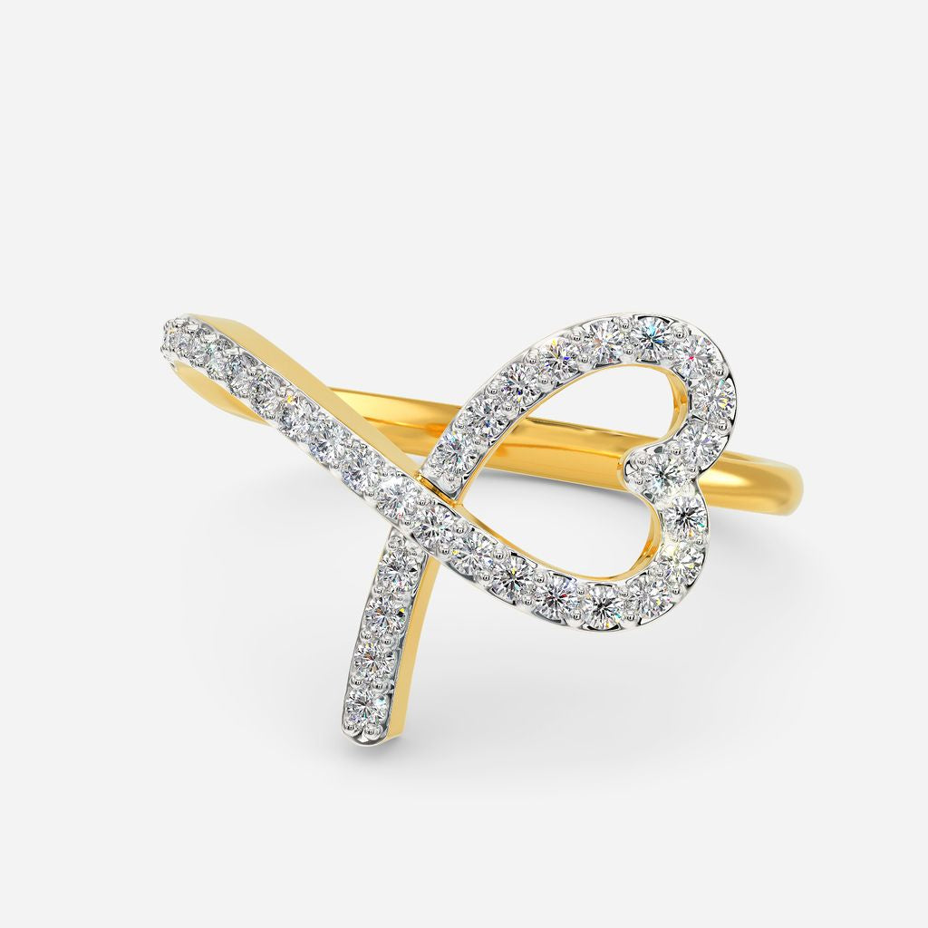 Glass Hearts Diamond Rings